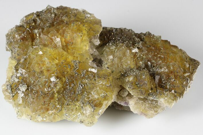 3.4" Gemmy, Yellow, Cubic Fluorite Cluster - Moscona Mine, Spain